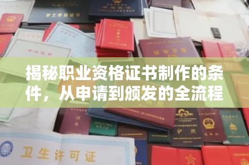 梓潼揭秘职业资格证书制作的条件，从申请到颁发的全流程解析