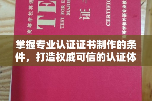 梓潼掌握专业认证证书制作的条件，打造权威可信的认证体系