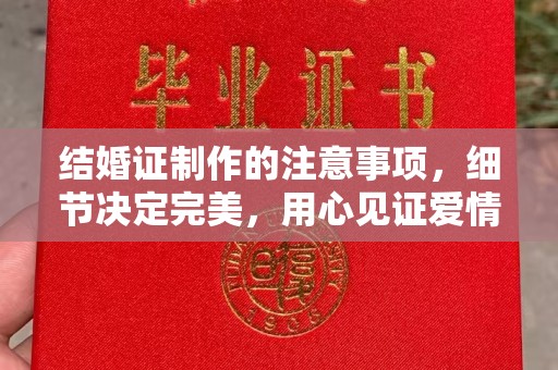 梓潼结婚证制作的注意事项，细节决定完美，用心见证爱情